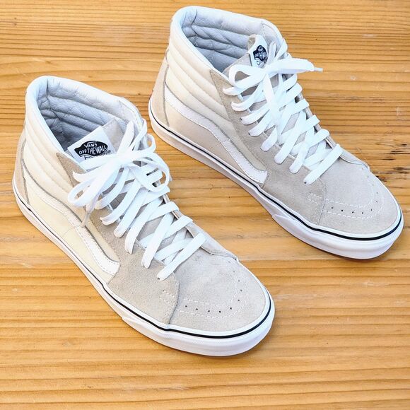 Vans Shoes - Vans Sk8-Hi Mushroom Beige Suede Canvas Unisex Sneakers W8 M6.5